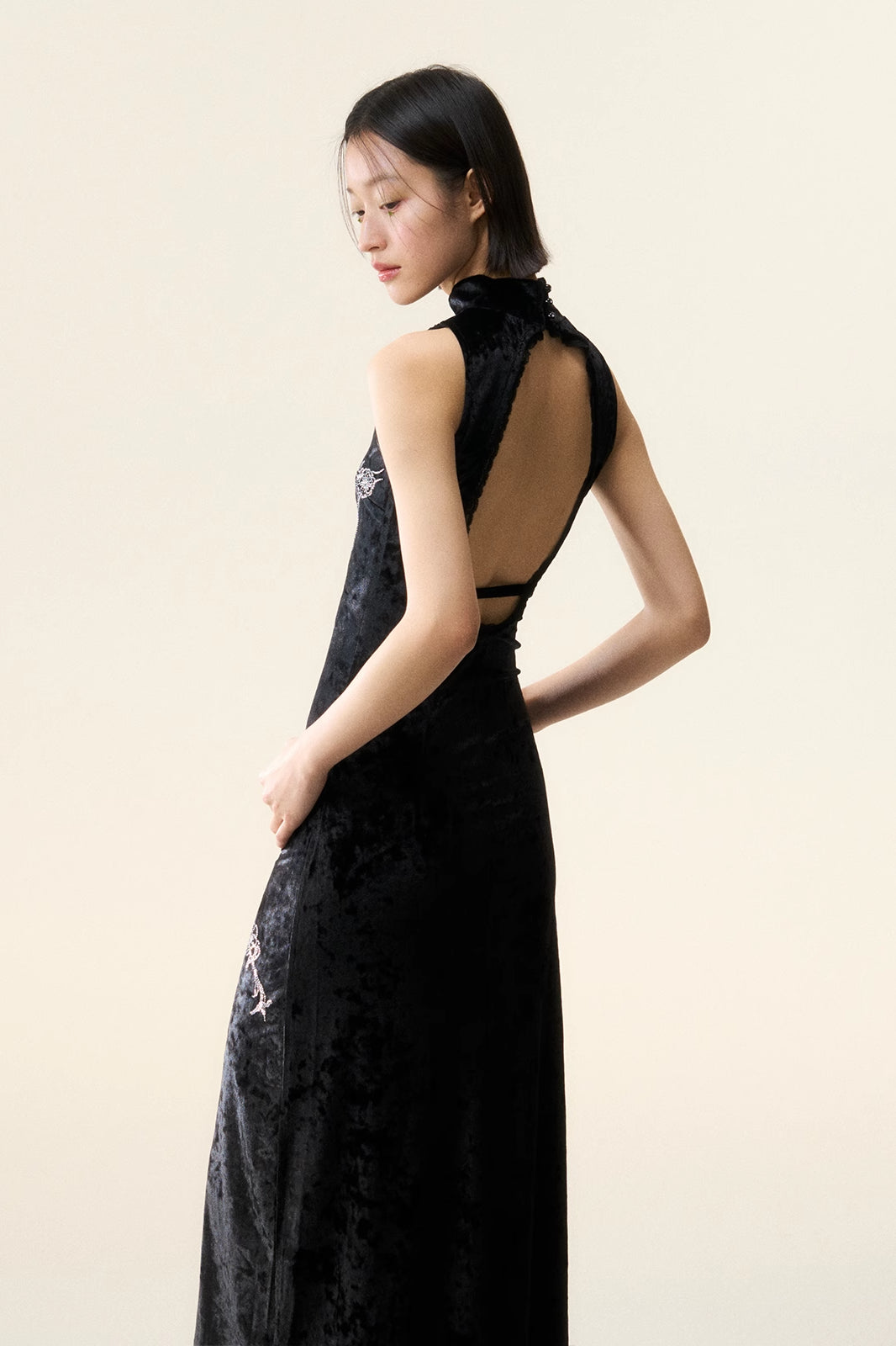 'Radiant Jade in Spring Sunlight' Qipao Dress