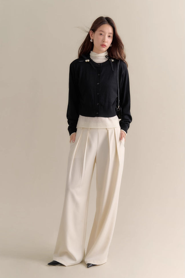 'Stranded Pearl' Cardigan