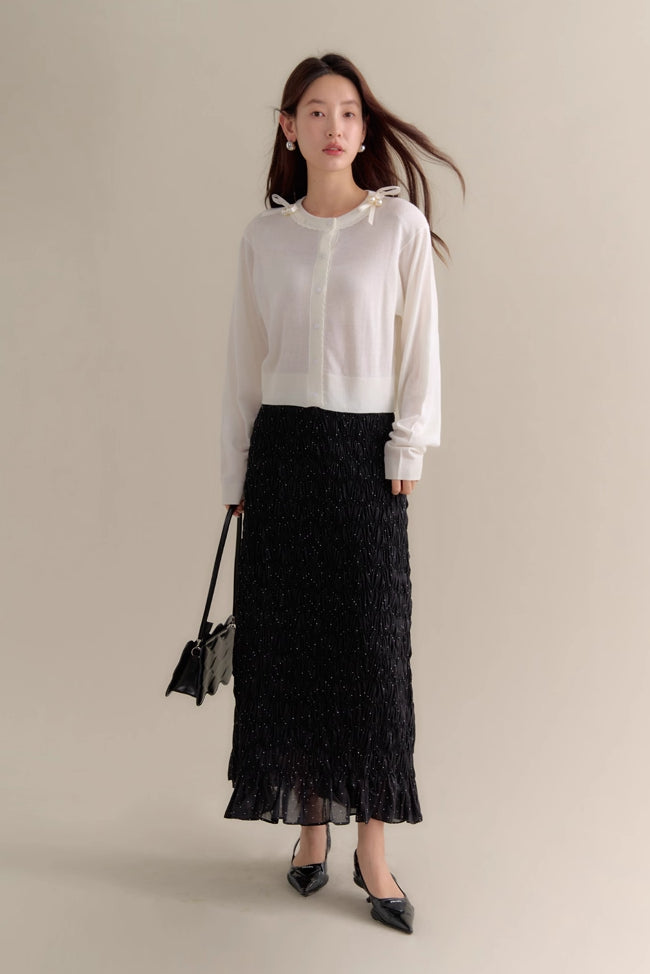 'Stranded Pearl' Cardigan