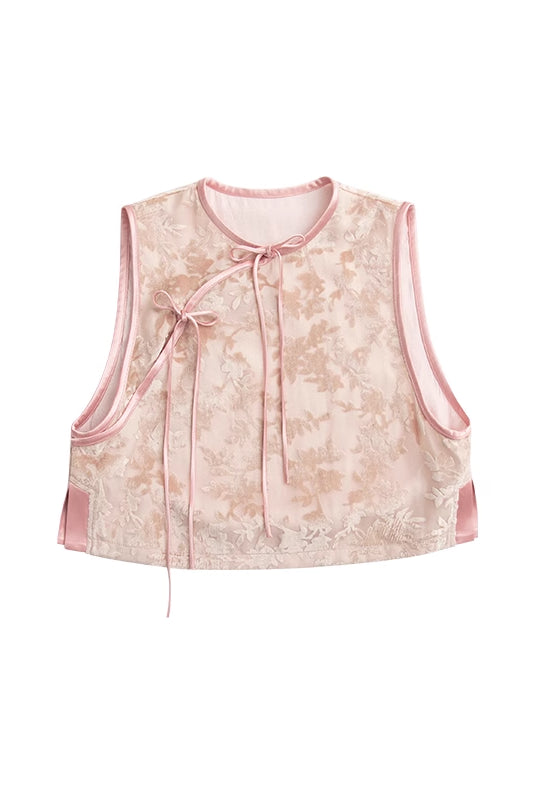 'Sparkling' Cropped Bijia Vest