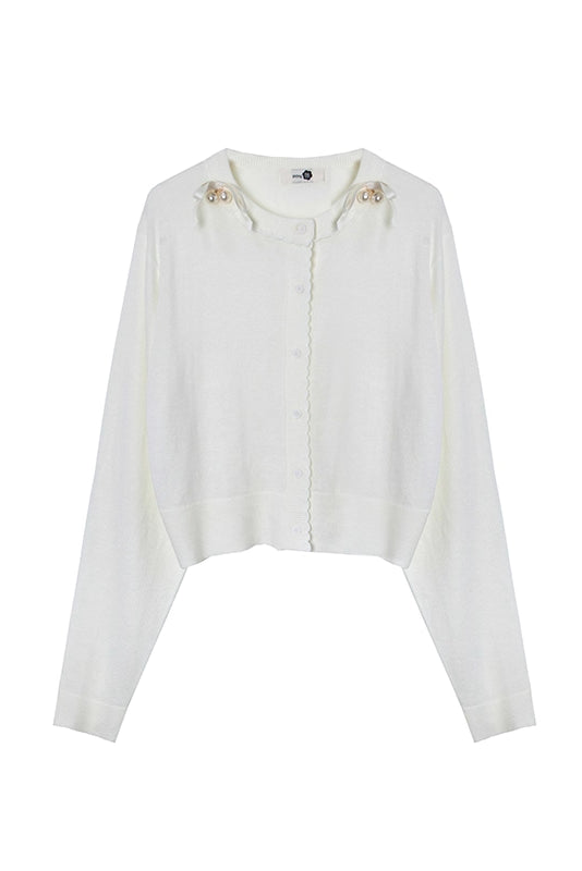 'Stranded Pearl' Cardigan