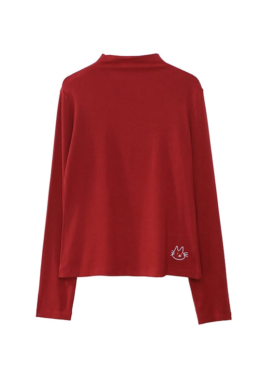 'Flower Heart Kitten' Long-Sleeve Top