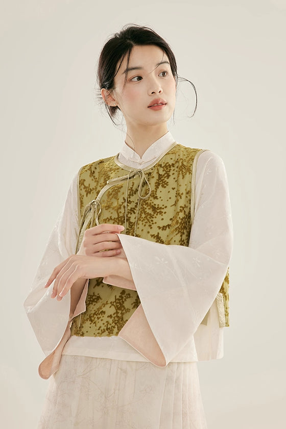'Sparkling' Cropped Bijia Vest