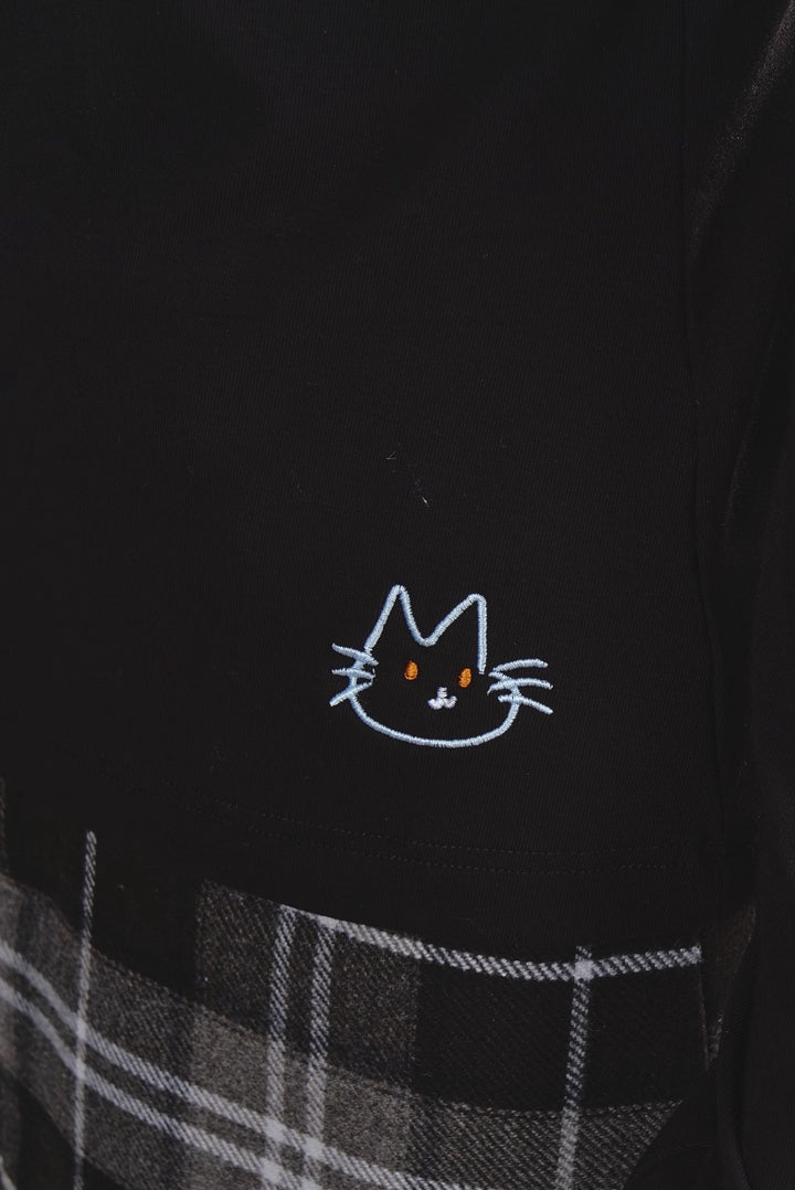 'Flower Heart Kitten' Long-Sleeve Top