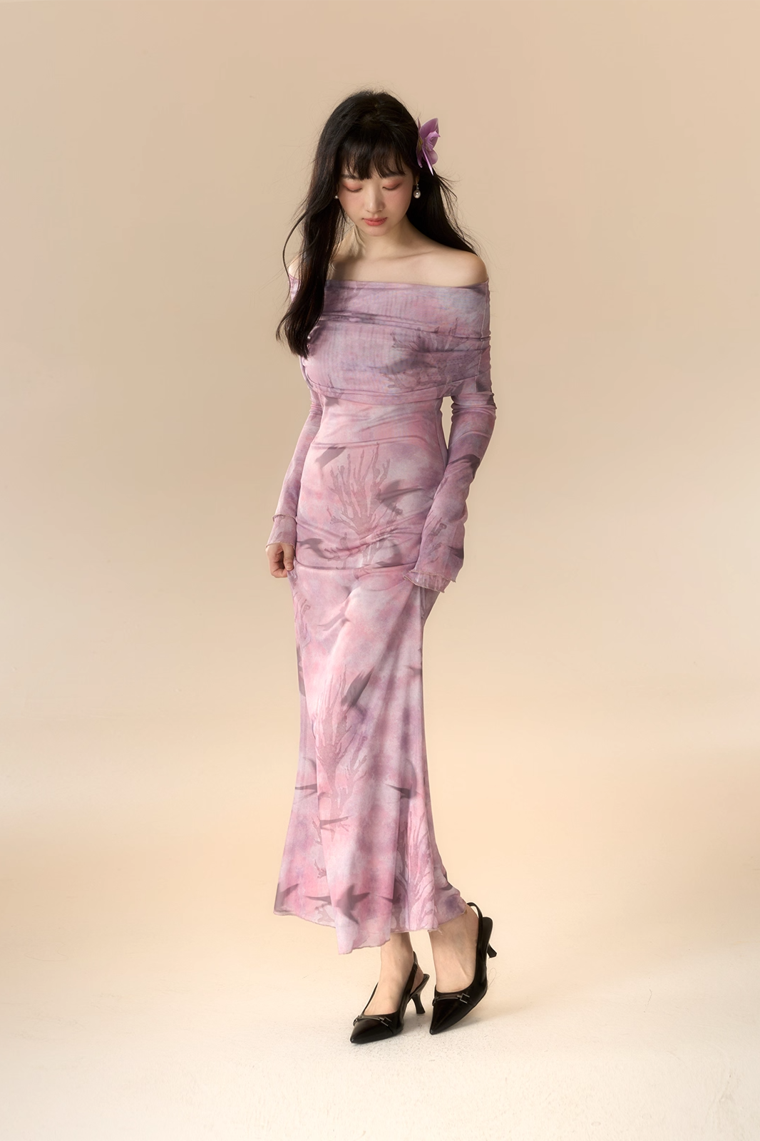 'Coral, Kite, Oriole' Dress