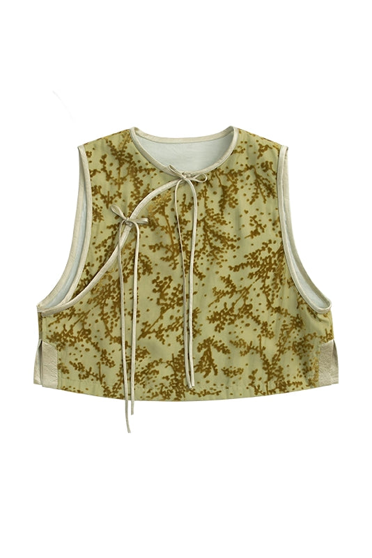 'Sparkling' Cropped Bijia Vest