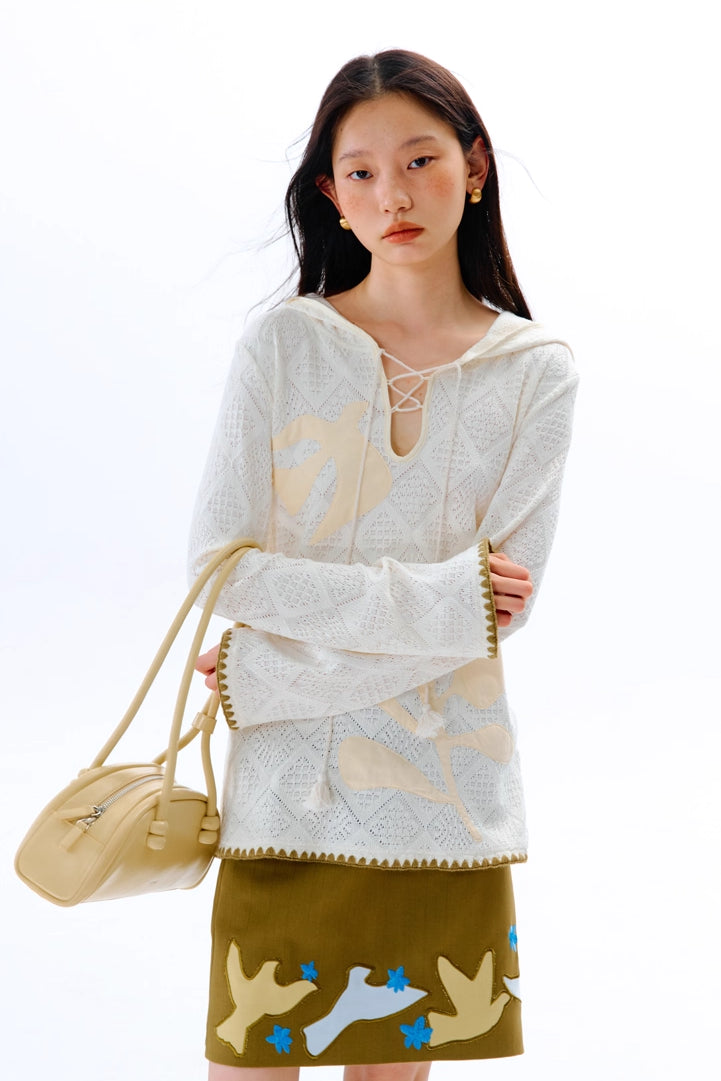 'Wild Bird' Hooded Shirt