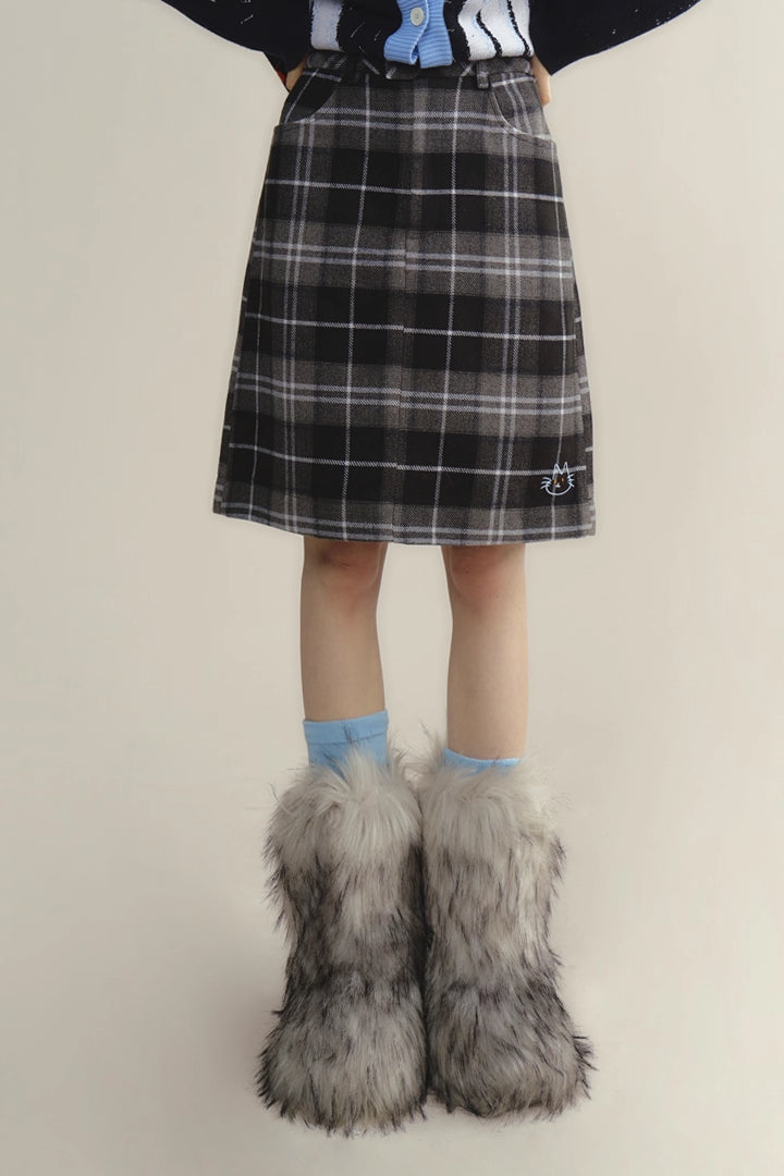 'Flower Heart Kitten' Skirt