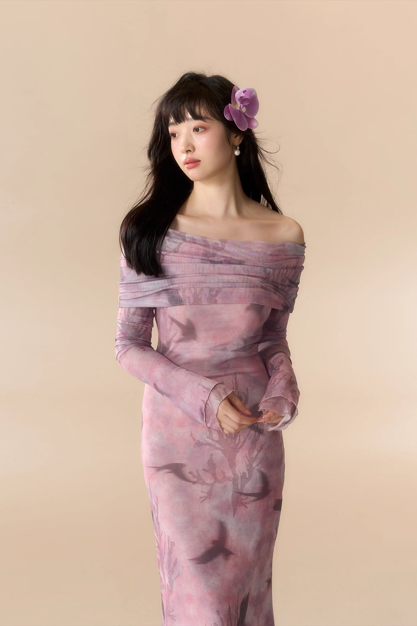 'Coral, Kite, Oriole' Dress