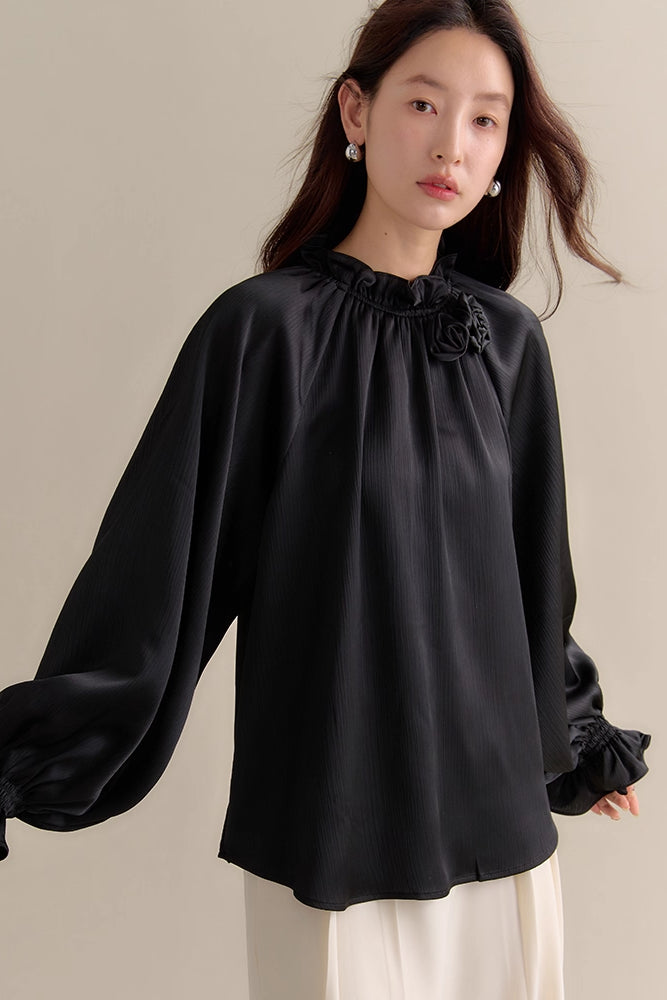 'Rose Story' Long-Sleeve Blouse