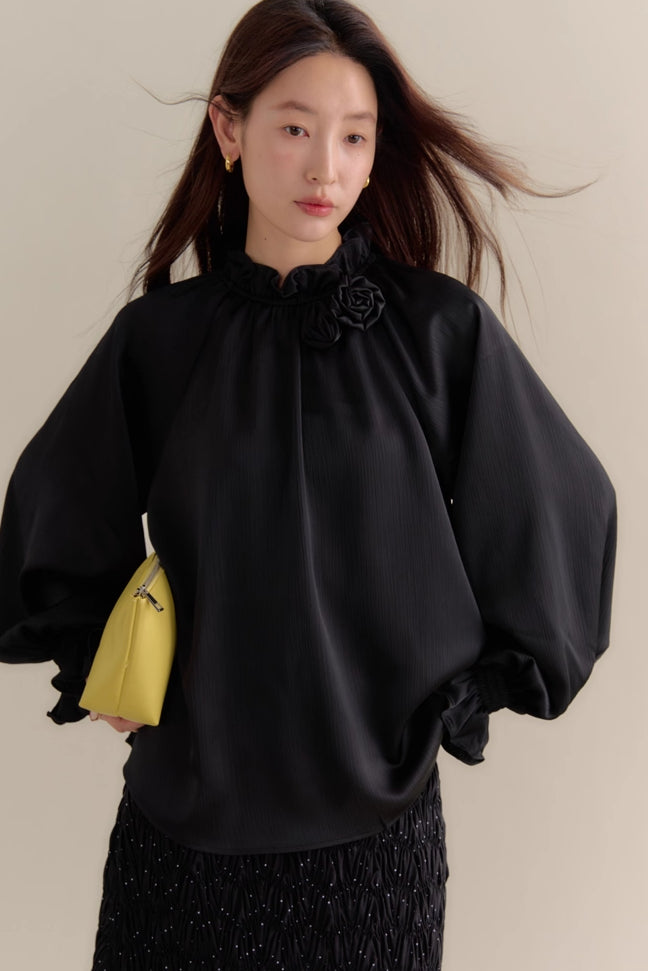 'Rose Story' Long-Sleeve Blouse