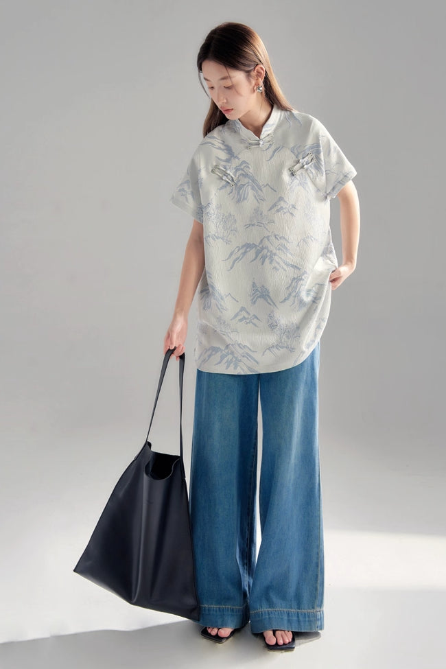 'Fresh Rain on an Empty Mountain' Short Dress