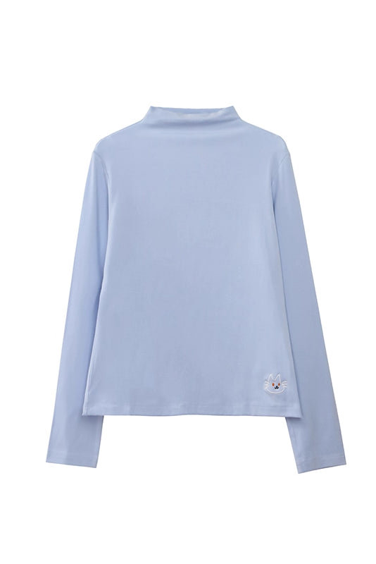 'Flower Heart Kitten' Long-Sleeve Top