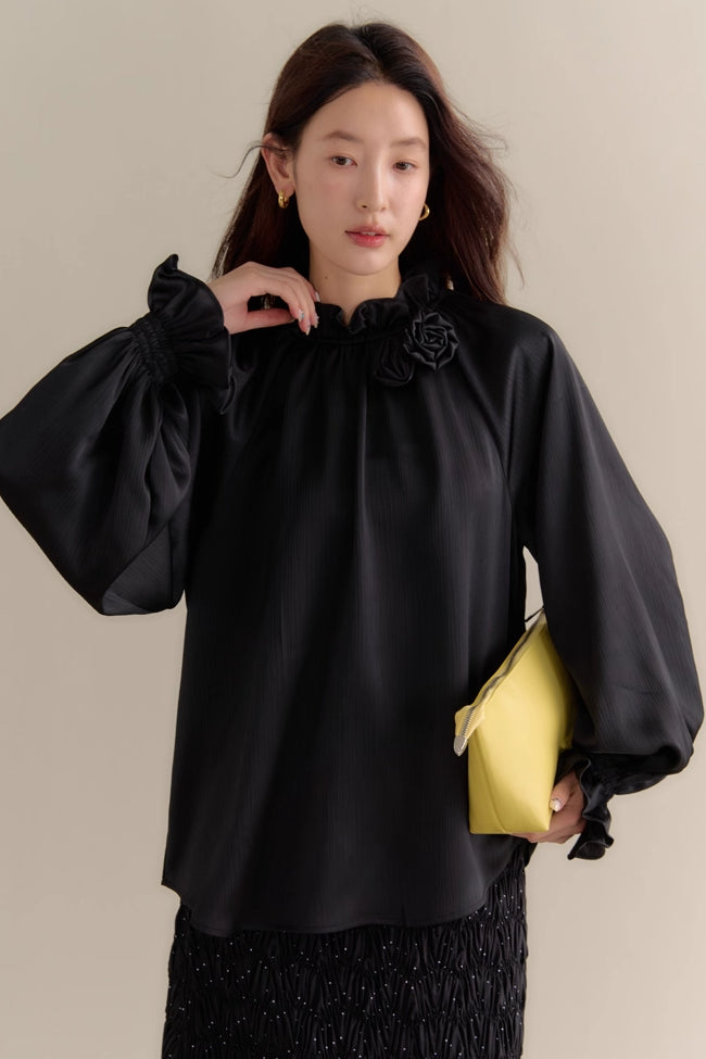 'Rose Story' Long-Sleeve Blouse