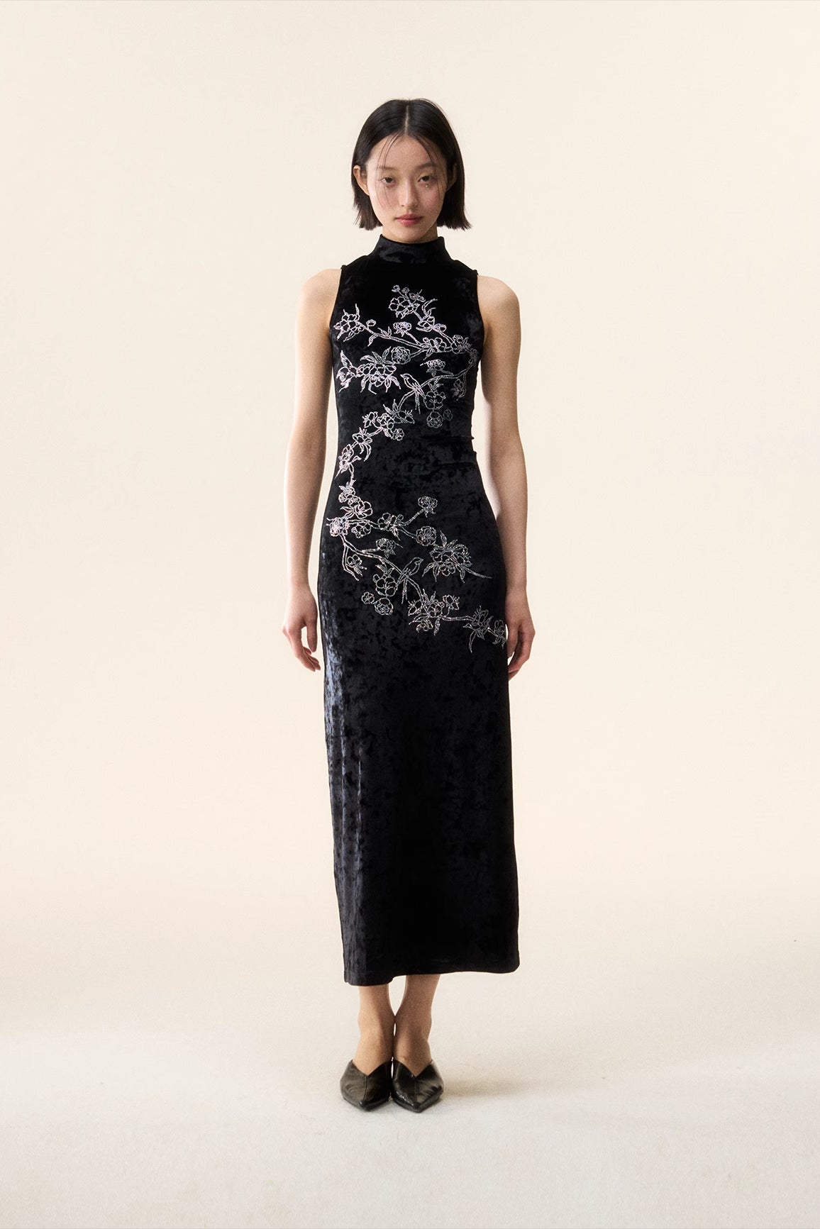 'Radiant Jade in Spring Sunlight' Qipao Dress