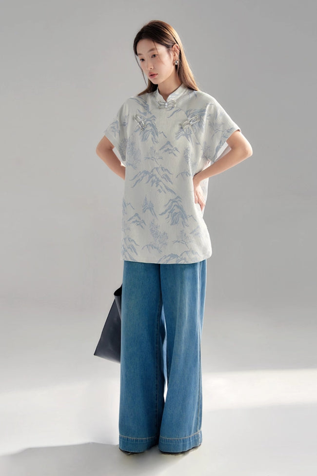 'Fresh Rain on an Empty Mountain' Short Dress