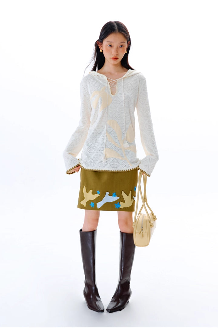 'Wild Bird' Hooded Shirt