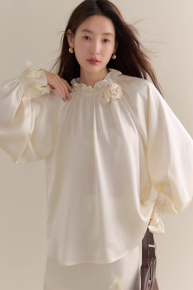 'Rose Story' Long-Sleeve Blouse