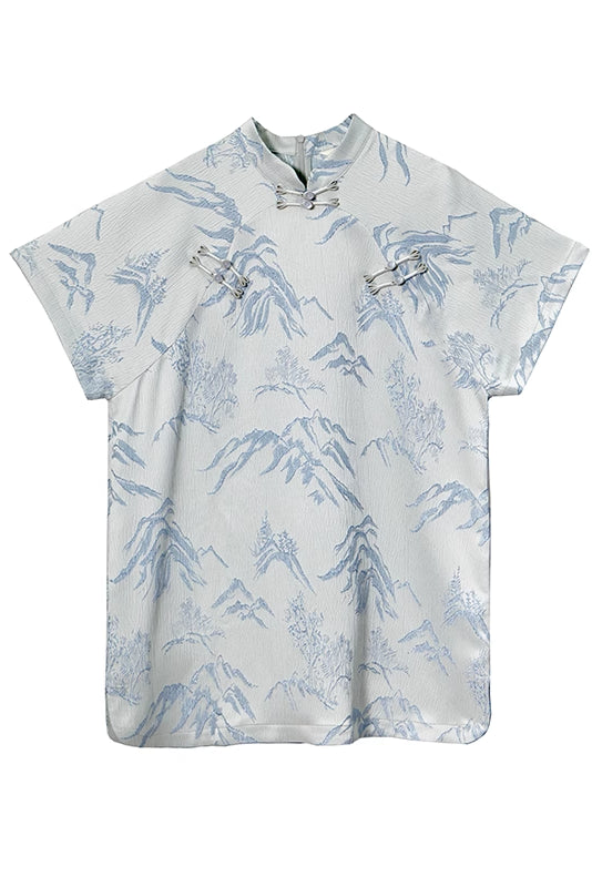'Fresh Rain on an Empty Mountain' Short Dress