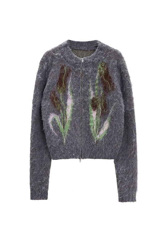 'Tundra Tulip' Zip Cardigan