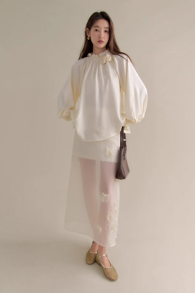 'Rose Story' Long-Sleeve Blouse