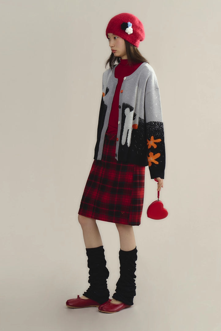 'Flower Heart Kitten' Skirt