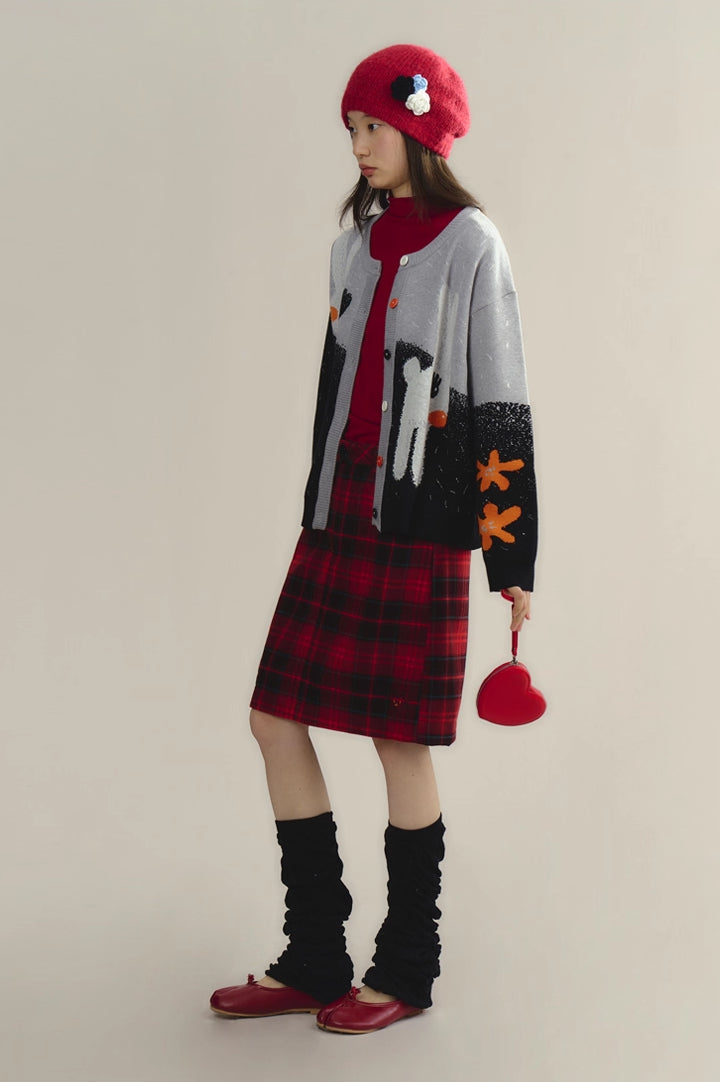 'Flower Heart Kitten' Long-Sleeve Top