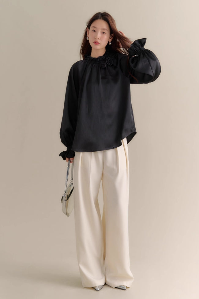 'Rose Story' Long-Sleeve Blouse