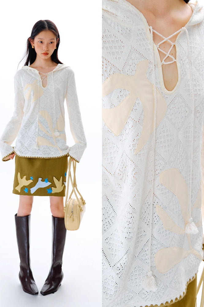 'Wild Bird' Hooded Shirt