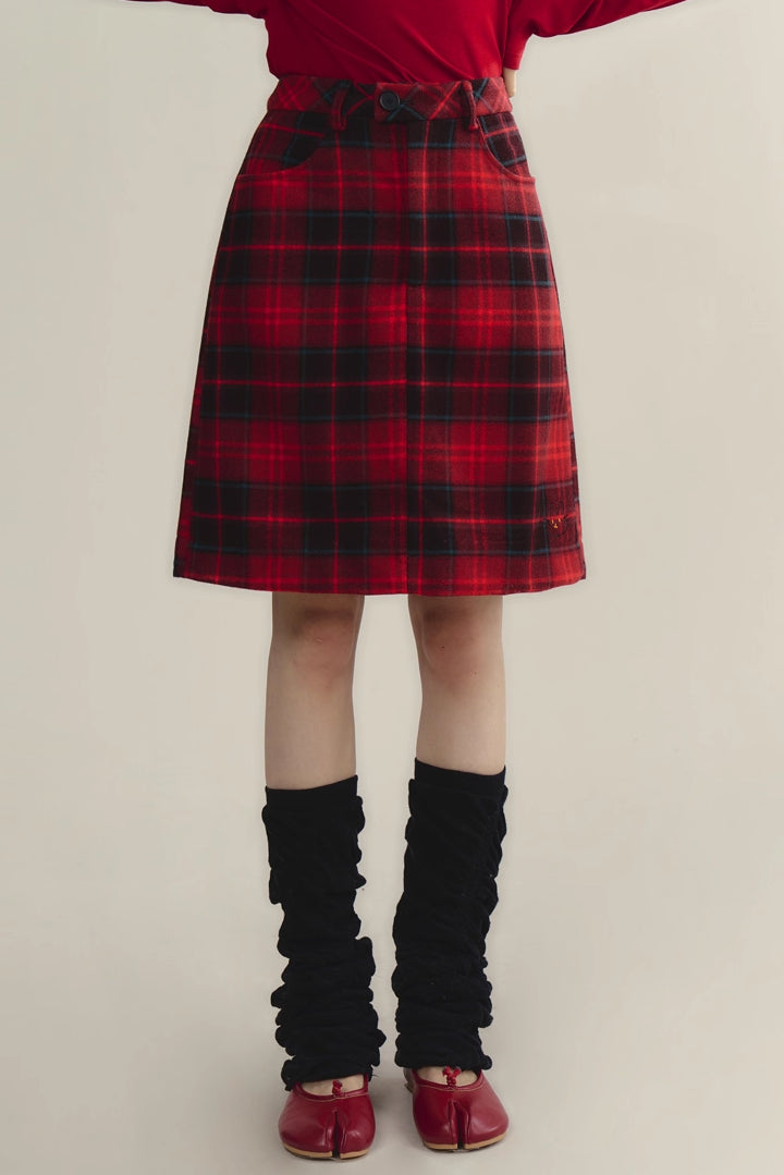 'Flower Heart Kitten' Skirt