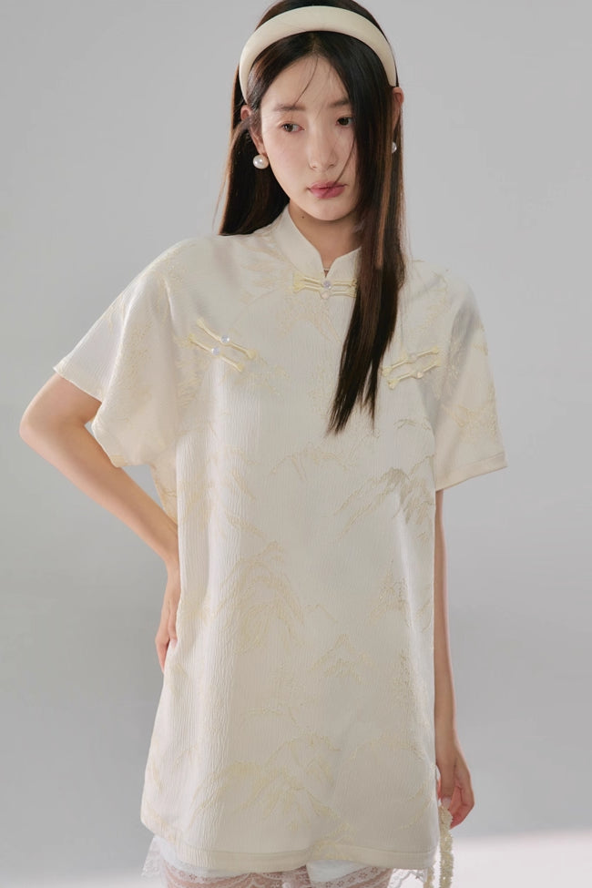 'Fresh Rain on an Empty Mountain' Short Dress