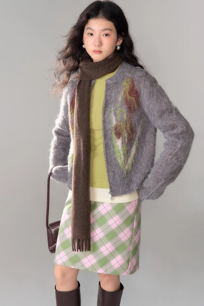 'Tundra Tulip' Zip Cardigan