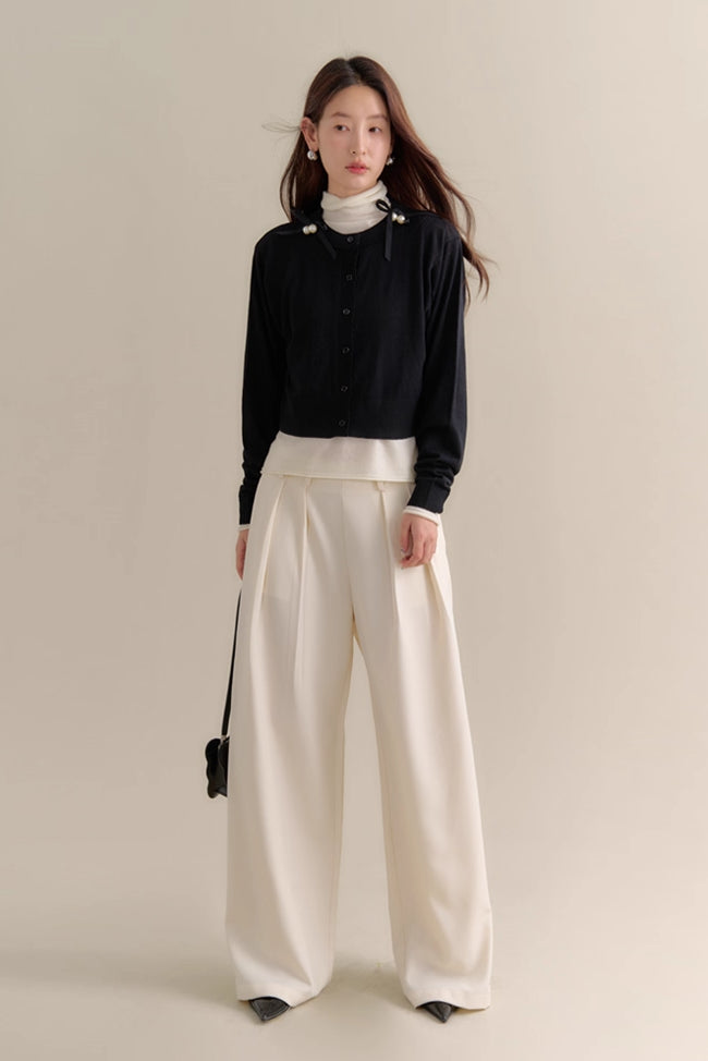 'Stranded Pearl' Cardigan