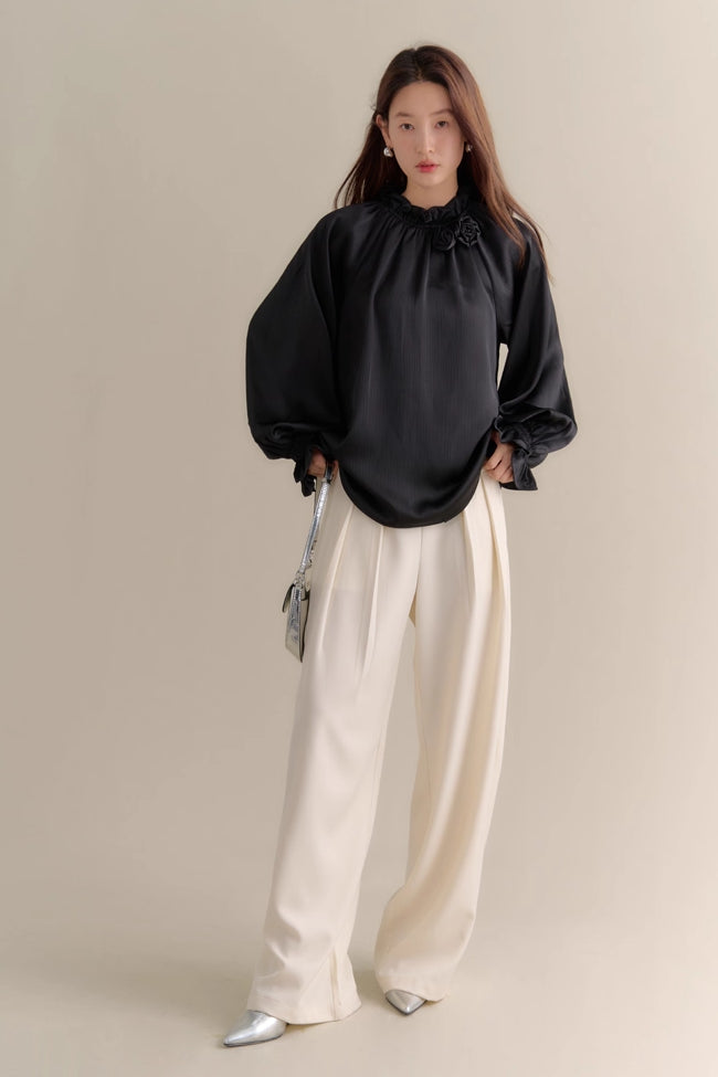 'Rose Story' Long-Sleeve Blouse
