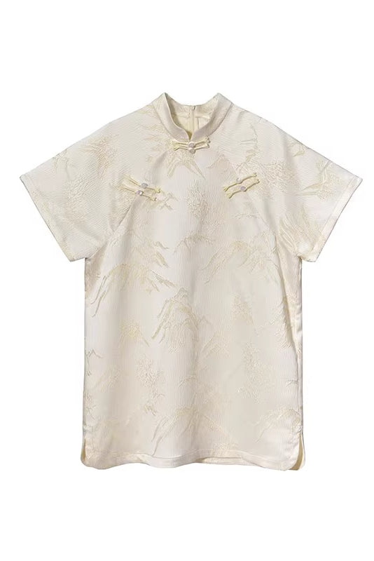 'Fresh Rain on an Empty Mountain' Short Dress