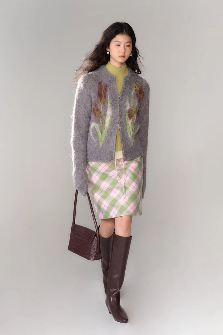 'Tundra Tulip' Zip Cardigan