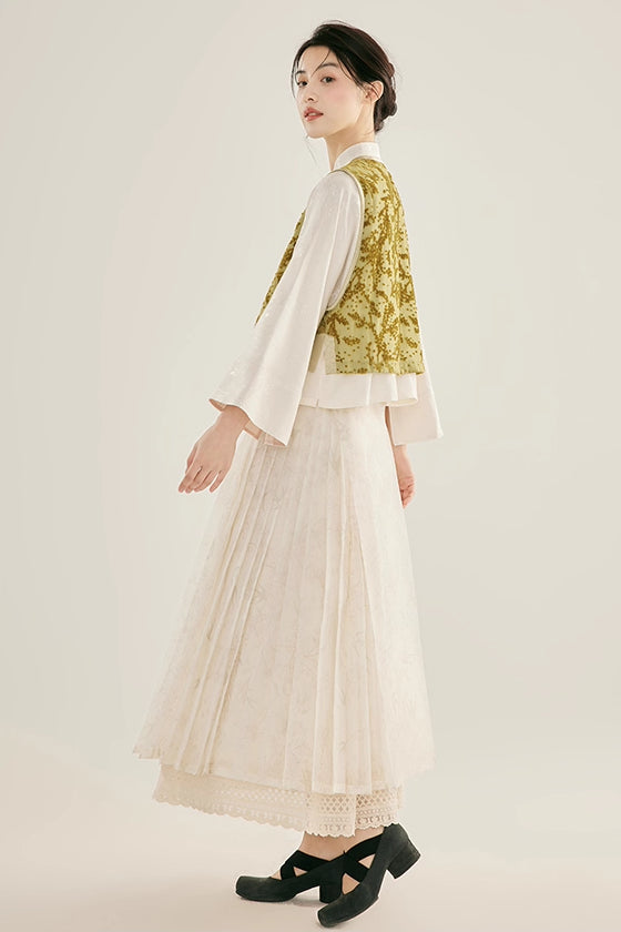 'Sparkling' Cropped Bijia Vest