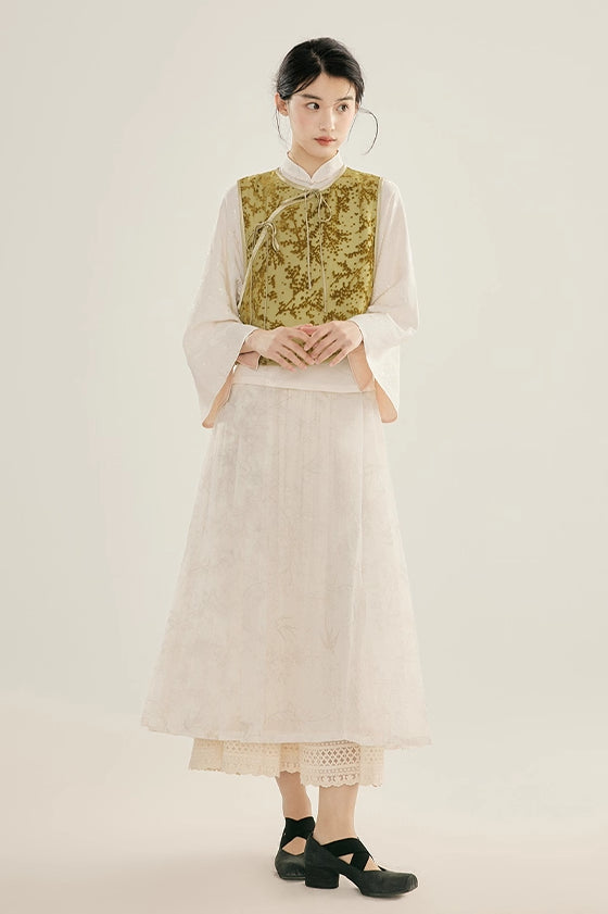 'Sparkling' Cropped Bijia Vest