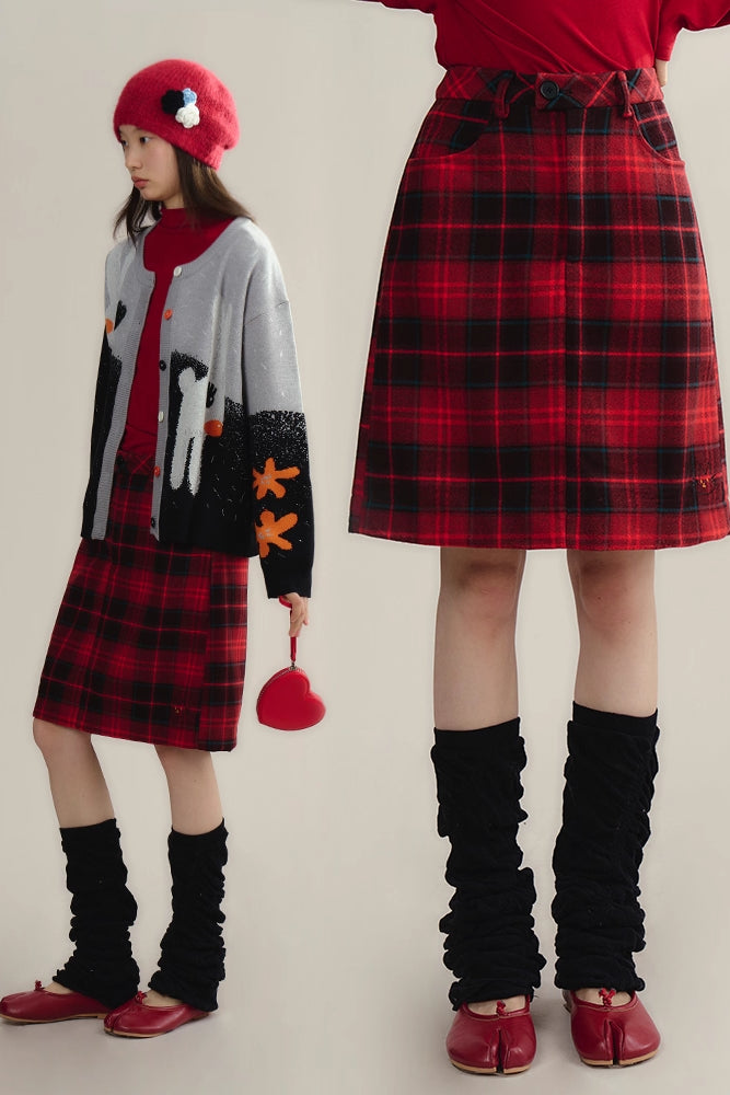 'Flower Heart Kitten' Skirt